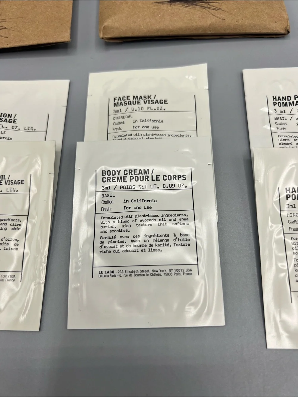 Le Labo assorted travel